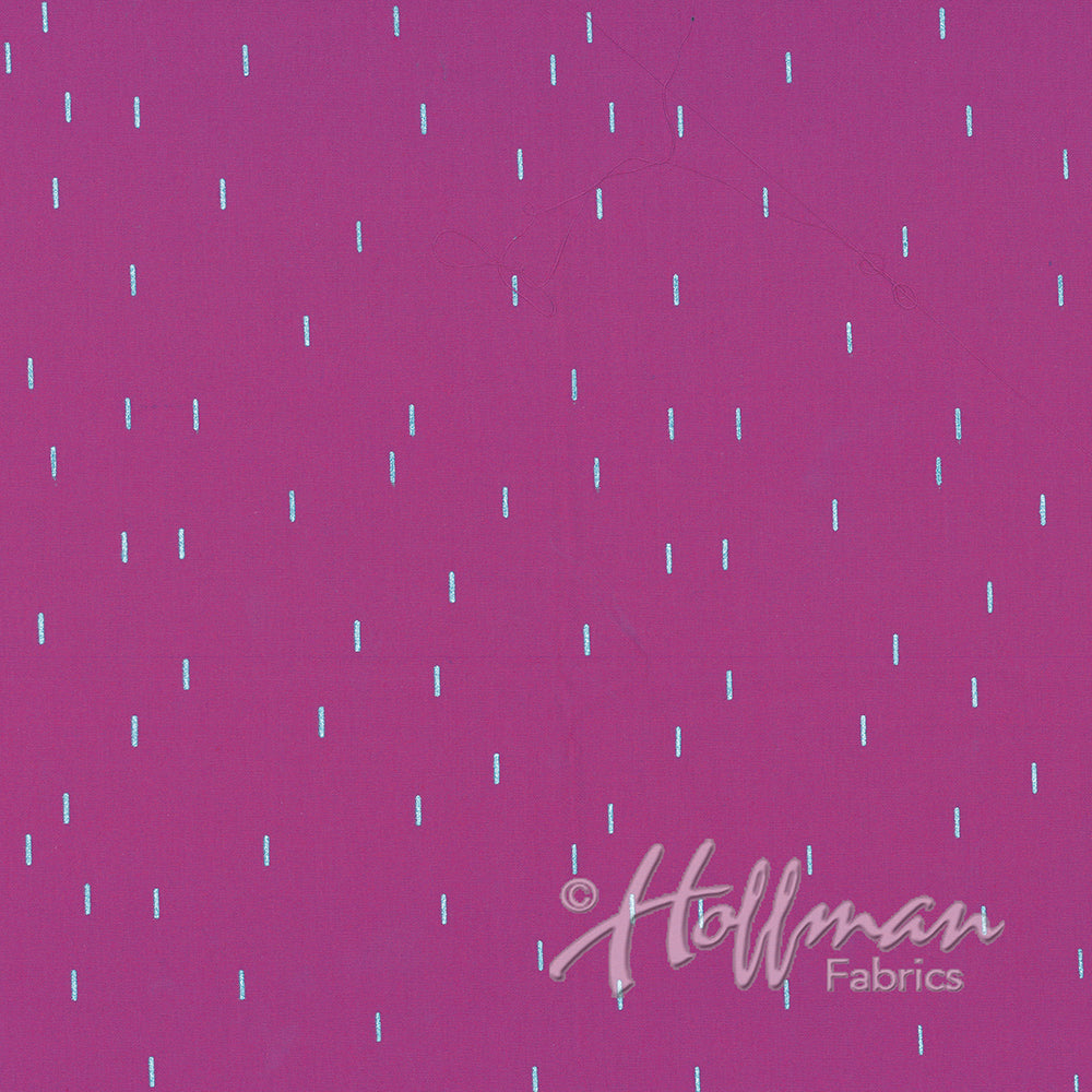 Hoffman Fabrics Me+You Magenta Purple Metallic Silver Batik Fabric 149-72S-Magenta-Silver