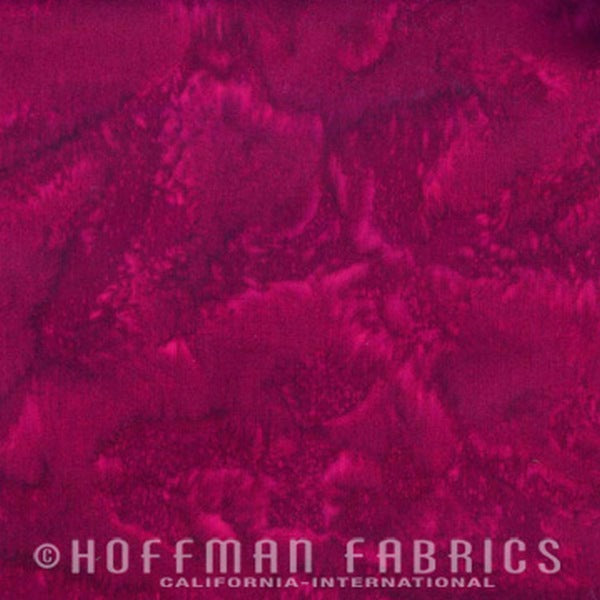 Hoffman Fabrics Watercolors Ruby Red Batik Fabric 1895-143-Ruby