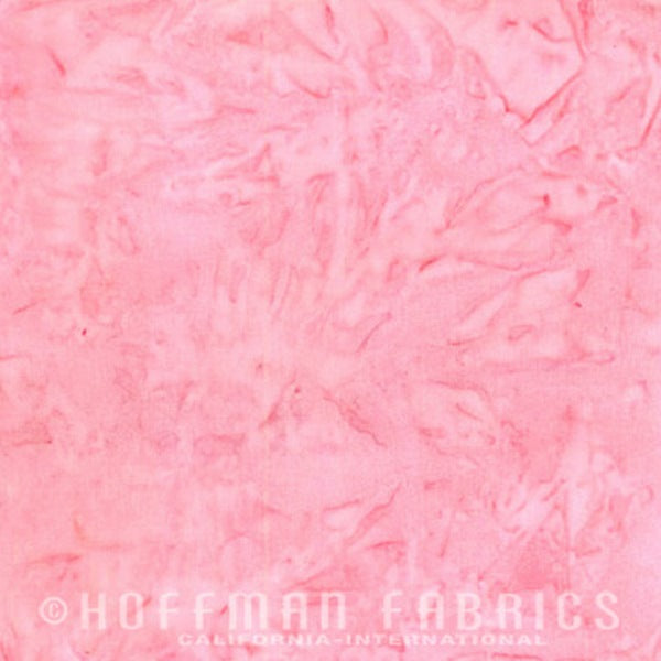 Hoffman Fabrics Watercolors Tea Rose Pink Batik Fabric 1895-153-Tea-Rose