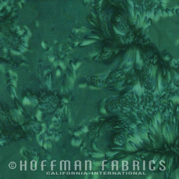 Hoffman Fabrics Watercolors Christmas Green Batik Fabric 1895-189-Christmas-Green