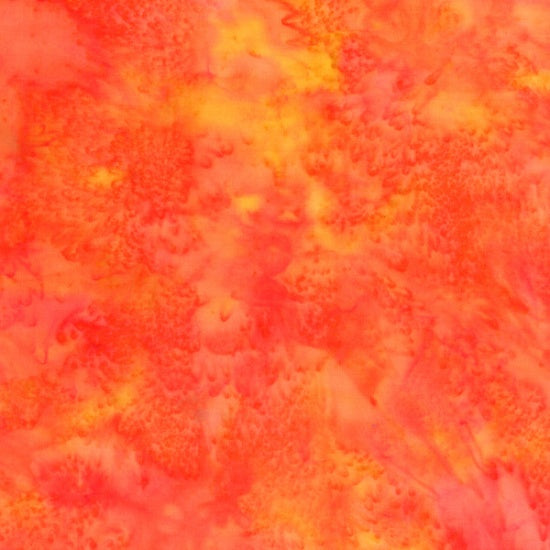 Hoffman Fabrics Watercolors Poppy Orange Yellow Batik Fat Quarter 1895-224-Poppy