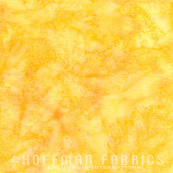 Hoffman Fabrics Watercolors Citrine Yellow Batik Fabric 1895-232-Citrine