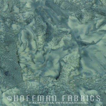 Hoffman Fabrics Watercolors Juneau Blue Green Batik Fabric 1895-247-Juneau
