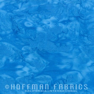 Hoffman Fabrics Watercolors Blue Jay Batik Fabric 1895-261-Blue-Jay