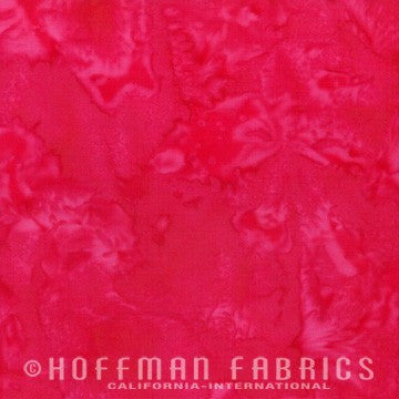 Hoffman Fabrics Watercolors Lucy Red Batik Fabric 1895-348-Lucy