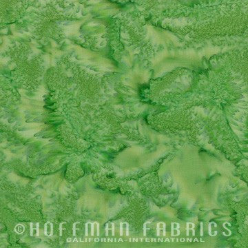 Hoffman Fabrics Watercolors Kelly Green Batik Fabric 1895-354-Kelly