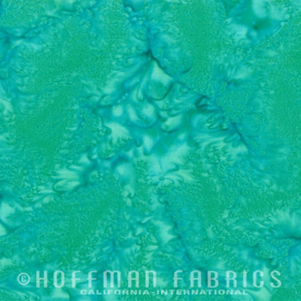 Hoffman Fabrics Watercolors Aruba Blue Green Batik Fabric 1895-371-Aruba