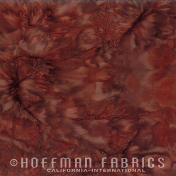Hoffman Fabrics Watercolors Brownie Brown Batik Fabric 1895-386-Brownie