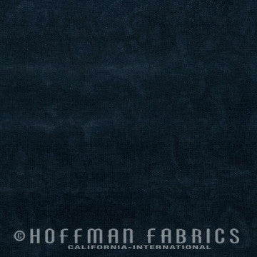 Hoffman Fabrics Watercolors Blue Black Batik Fabric 1895-4-Black