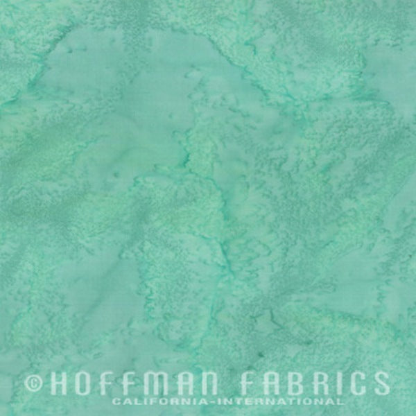 Hoffman Fabrics Watercolors Aqua Blue Green Batik Fabric 1895-41-Aqua