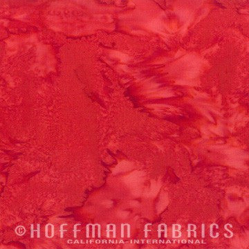 Hoffman Fabrics Watercolors Chilies Red Batik Fabric 1895-444-Chilies