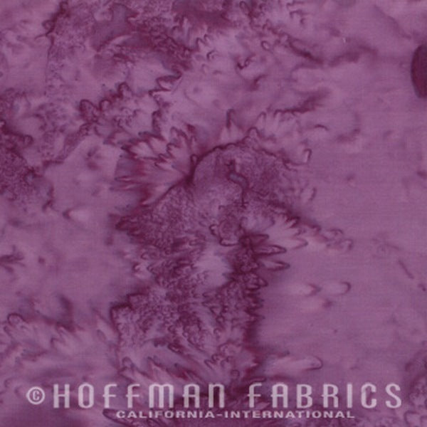 Hoffman Fabrics Watercolors Plum Purple Batik Fabric 1895-46-Plum