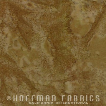 Hoffman Fabrics Watercolors Khaki Brown Green Batik Fabric 1895-49-Khaki
