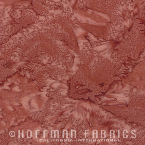 Hoffman Fabrics Watercolors Henna Brown Batik Fabric 1895-530-Henna