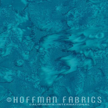 Hoffman Fabrics Watercolors Riviera Blue Batik Fabric 1895-559-Riviera