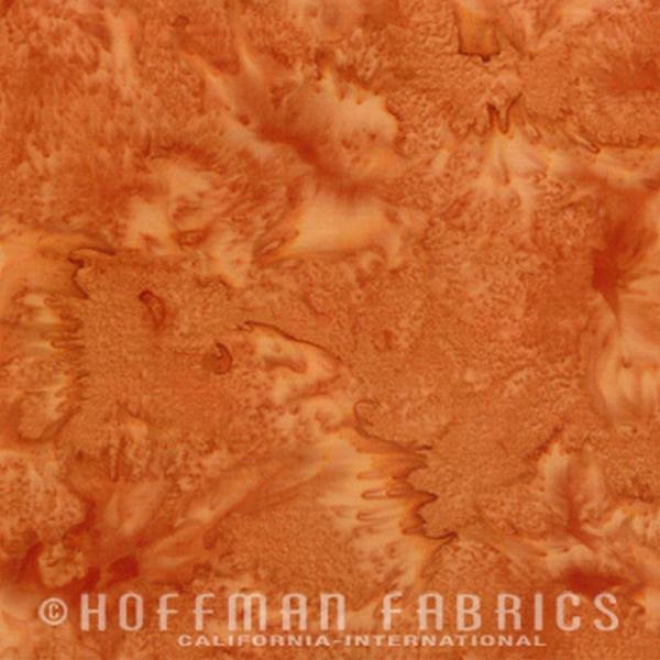 Hoffman Fabrics Watercolors Bourbon Orange Brown Batik Fat Quarter 1895-572-Bourbon