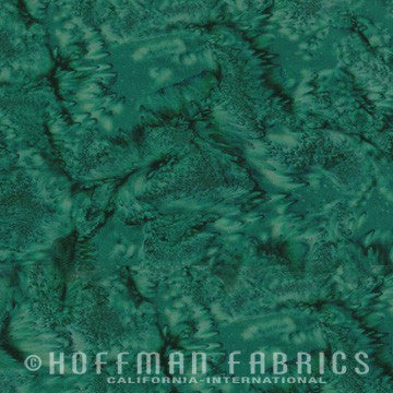 Hoffman Fabrics Watercolors Hunter Green Batik Fabric 1895-60-Hunter
