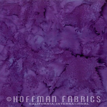 Hoffman Fabrics Watercolors New Grape Purple Batik Fabric 1895-N45-New-Grape