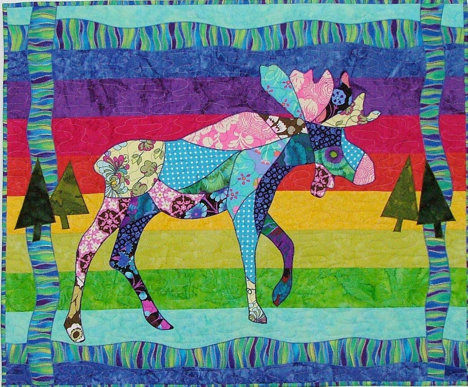 BJ Designs & Patterns Morley J. Moose III Applique Quilt Pattern 