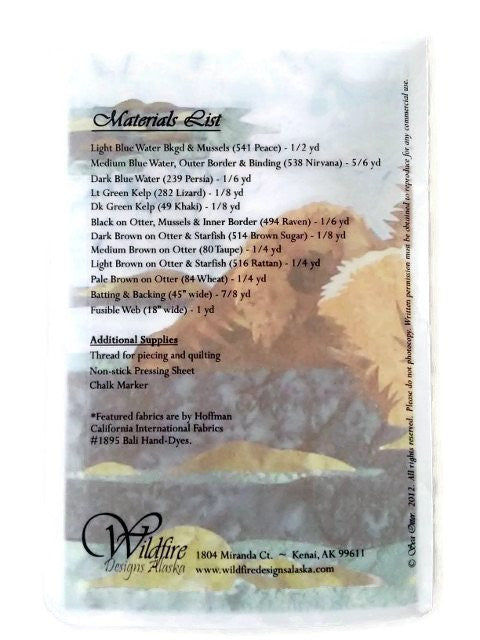 Wildfire Designs Alaska Sea Otter Laser Pre-Cut Pre-Fused Applique Quilt Kit 