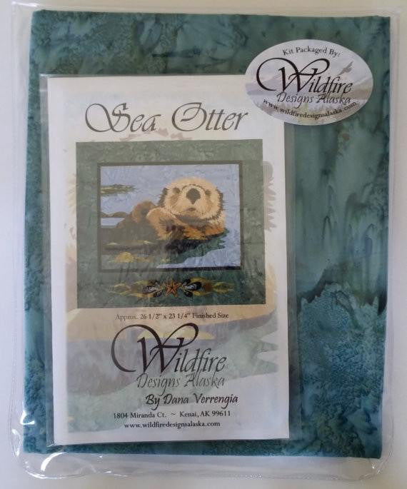 Wildfire Designs Alaska Sea Otter Applique Quilt Kit and Fabric Kit 