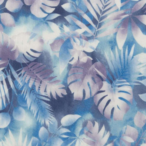 RJR Fabrics Blue Leaves Cotton Fabric by the Yard