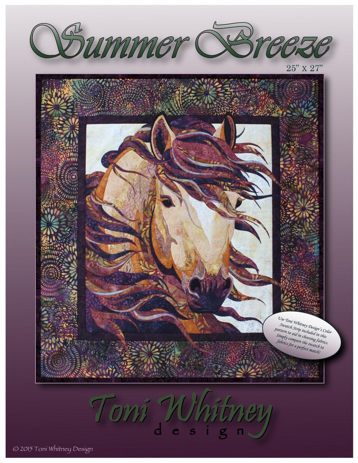 Toni Whitney Design Summer Breeze Horse Applique Quilt Pattern 