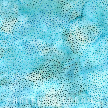 Hoffman Fabrics Dot Peacock Blue Batik Fabric 885-136-Peacock