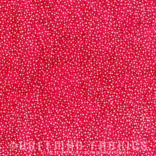 Hoffman Fabrics Dot Strawberry Red Batik Fabric 885-175-Strawberry