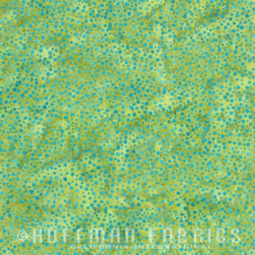 Hoffman Fabrics Dot Sea Breeze Green Batik Fabric 885-207-Sea-Breeze
