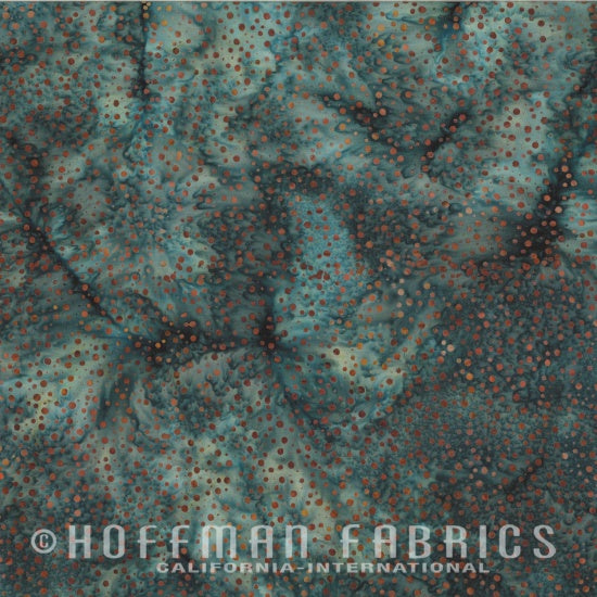 Hoffman Fabrics Dot Teal Blue Green Batik Fat Quarter 885-21-Teal