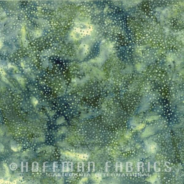 Hoffman Fabrics Dot Celestials Green Batik Fat Quarter 885-549-Celestials