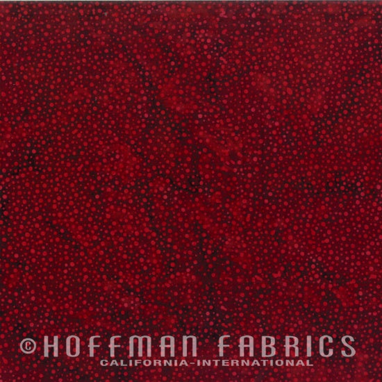Hoffman Fabrics Dot Red Velvet Batik Fabric 885-568-Red-Velvet