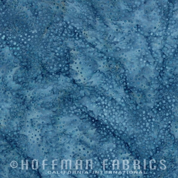 Hoffman Fabrics Dot Denim Blue Batik Fabric 885-65-Denim