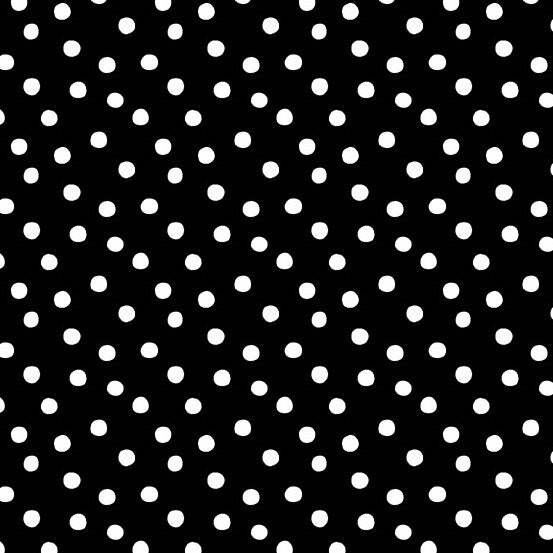 Andover Fabrics Tuxedo Dots Black and White Cotton Fabric A-9629-K