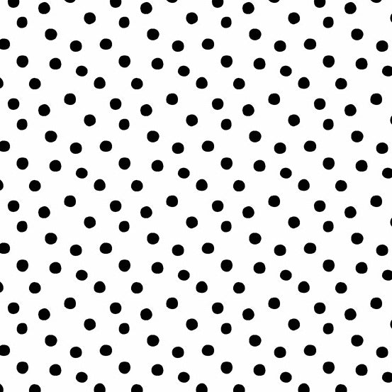 Andover Fabrics Tuxedo Dots Black and White Cotton Fabric A-9629-L