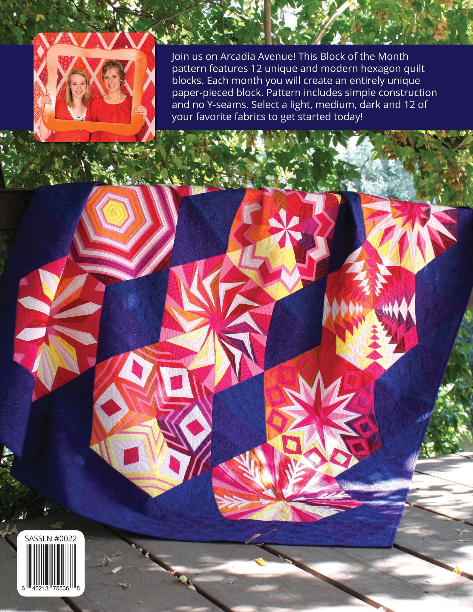 Sassafras Lane Designs Arcadia Avenue Quilt Pattern Book Back Cover