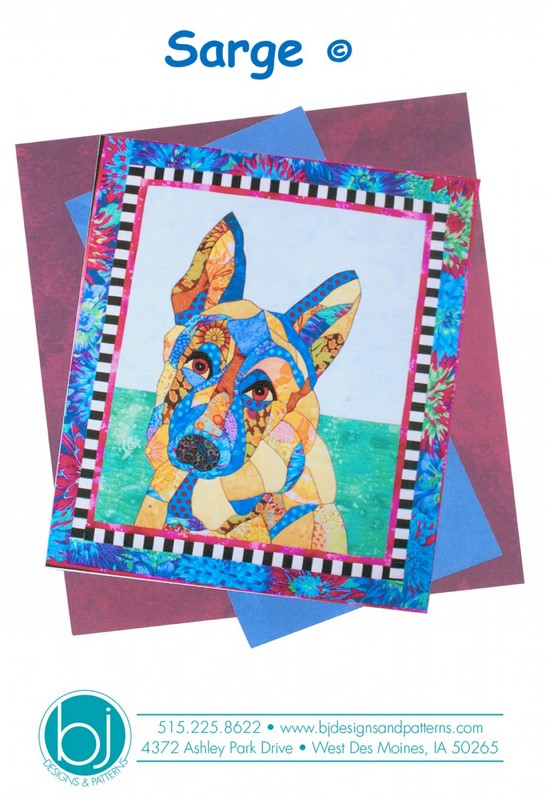 BJ Designs & Patterns Sarge German Shepherd Dog Applique Quilt Pattern Front Cover