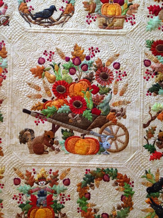 P3 Designs Baltimore Autumn Fall Applique Quilt Pattern Set