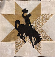 Cowboy Up Corner Block in Brown