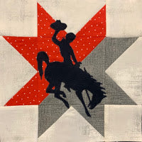 Cowboy Up Corner Block in Red