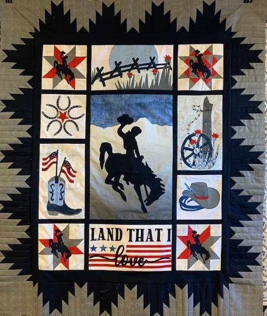 Valley Fabric Shop Cowboy Up Applique Quilt Pattern Patriotic Colorway