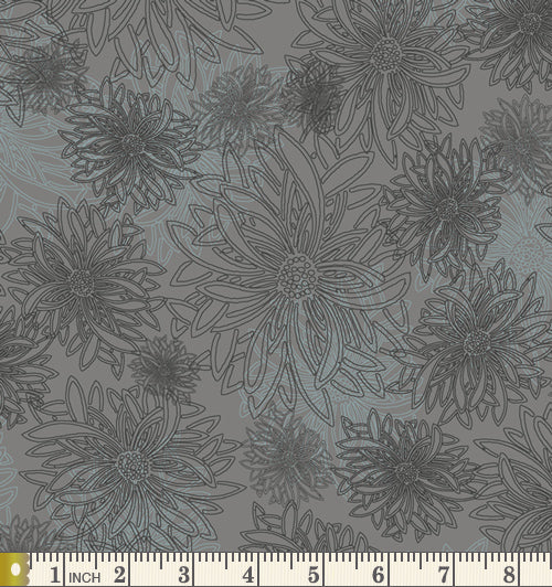 Art Gallery Fabrics Floral Elements Stormy Sea Cotton Fabric FE-507-Stormy-Sea