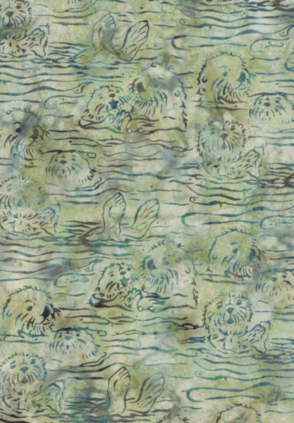 Hoffman Fabrics Celery Green Otter Batik Fat Quarter H2281-106-Celery