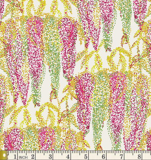 Art Gallery Fabrics Millie Fleur Wisteria Ochre Pink Cotton Fabric MFL-11352
