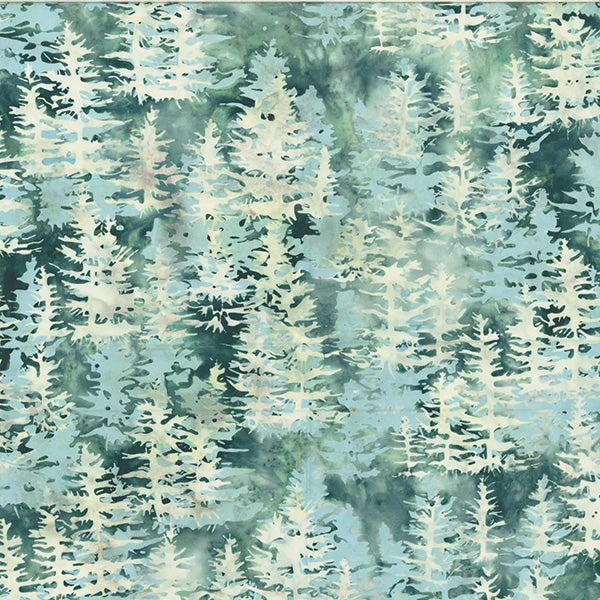 Hoffman Fabrics McKenna Ryan Into the Mist Juneau Pine Trees Batik Fabric MR24-247-Juneau