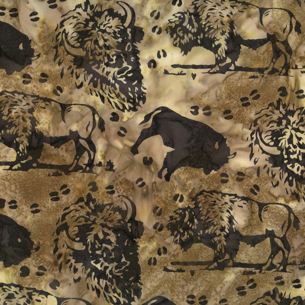 Hoffman Fabrics Saddle Buffalo Batik Fat Quarter N2876-372-Saddle