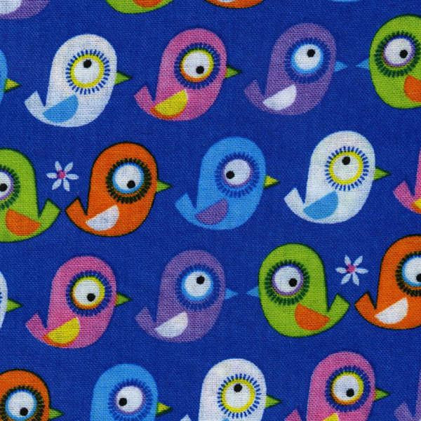 Timeless Treasures Blue Birds Organic Cotton Fabric by the Yard