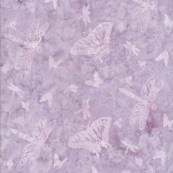 Hoffman Fabrics Into the Wild Rose Quartz Dragonfly Butterfly Batik Fat Quarter P2985-233-Rose-Quartz