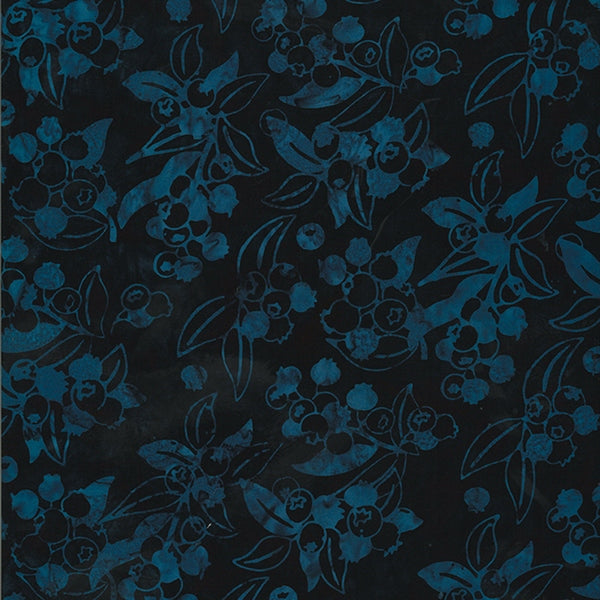 Hoffman Fabrics Blueberry Midnight Blue Batik Fat Quarter P2986-128-Midnight